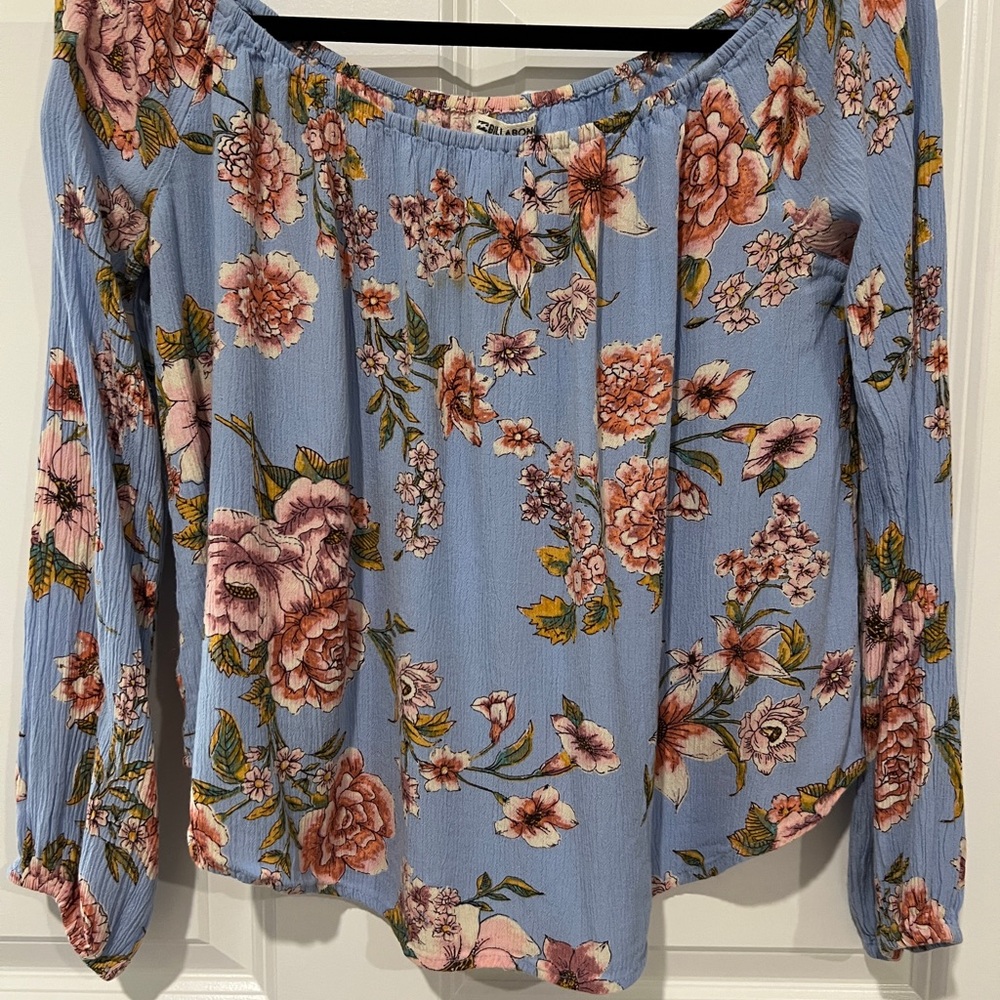 Billabong Floral Blue Women's Top